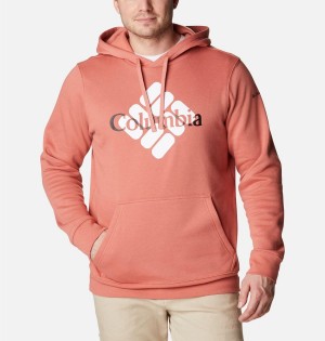 Pink Men's Columbia Trek Hoodie | MYPUF-7859