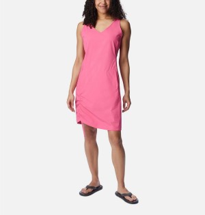 Pink Women's Columbia Anytime Casual III Dress | ZXKMY-3018