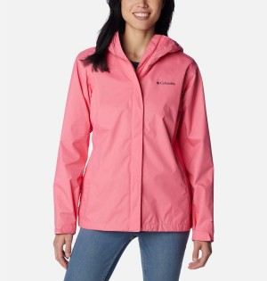 Pink Women's Columbia Arcadia II Rain Jacket | AYMGI-3706