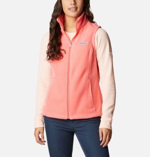 Pink Women's Columbia Benton Springs Fleece Vest | RTGPD-5920