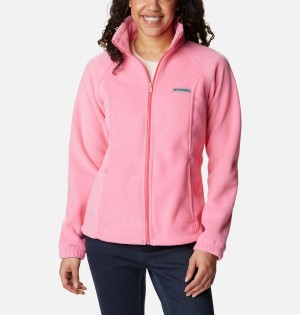 Pink Women's Columbia Benton Springs Full Zip Fleece Jacket | SQFKW-8542