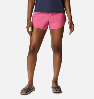 Pink Women's Columbia Bogata Bay Stretch Shorts | RTFHI-4193