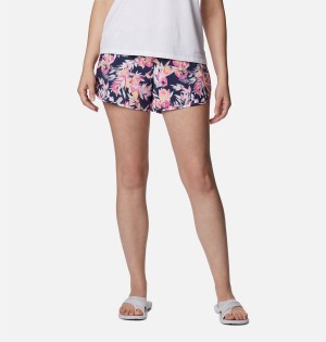 Pink Women's Columbia Bogata Bay Stretch Printed Shorts | PKLVO-4672