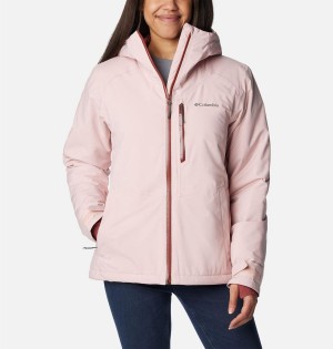 Pink Women's Columbia Explorer's Edge Insulated Puffer Jacket | QDJZC-2349