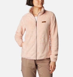 Pink Women's Columbia Fire Side II Sherpa Full Zip Fleece Jacket | SWVMK-5761