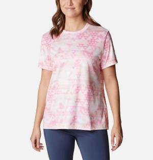 Pink Women's Columbia Fork Stream T-Shirt | BRUEL-5072