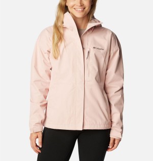 Pink Women's Columbia Hikebound Rain Jacket | MHSYF-6403