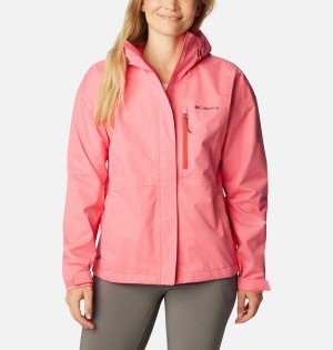 Pink Women's Columbia Hikebound Rain Jacket | CSQJU-4702