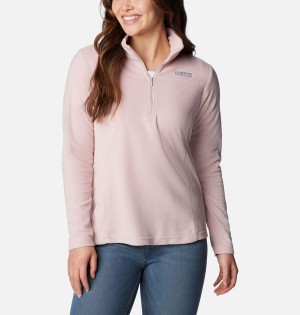 Pink Women's Columbia Lake Aloha Half Zip Fleece Pullover | CDSHP-7316