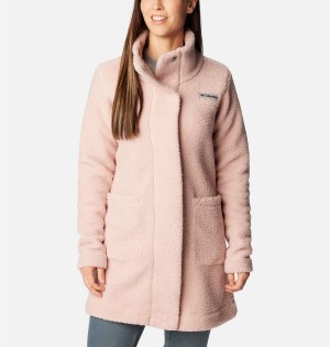 Pink Women's Columbia Panorama Long Fleece Jacket | FYJNG-4375