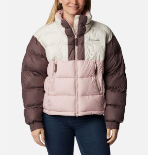 Pink Women's Columbia Pike Lake II Cropped Puffer Jacket | IBENX-0786