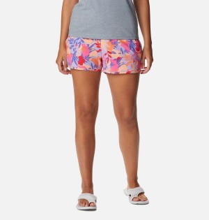 Pink Women's Columbia Pleasant Creek Stretch Shorts | COZKQ-1258