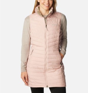 Pink Women's Columbia Slope Edge Long Vest | XFGWD-4715