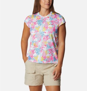 Pink Women's Columbia Summerdry Printed T-Shirt | PGLWK-1827