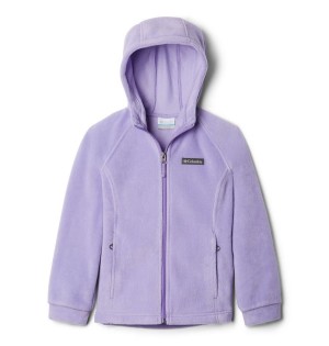 Purple Kids' Columbia Benton Springs II Hooded Fleece Jacket | HDNLW-3546