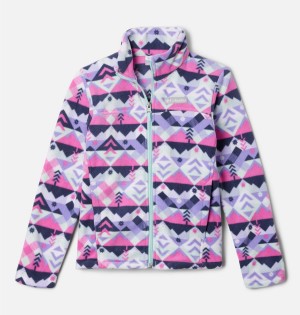 Purple Kids' Columbia Castle Dale Printed Full Zip Fleece Jacket | EGSBT-8276