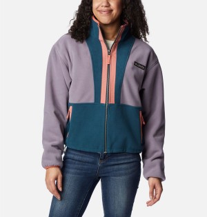 Purple Women's Columbia Backbowl Remastered Fleece Jacket | CKGRQ-0742