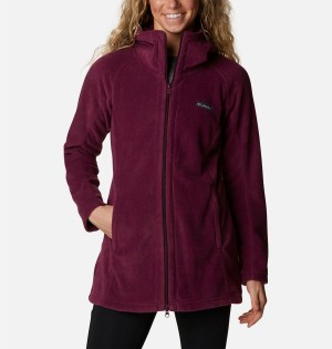 Purple Women's Columbia Benton Springs II Long Hoodie Fleece Jacket | TZCLR-0876