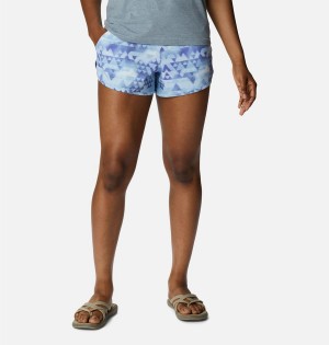 Purple Women's Columbia Bogata Bay Stretch Printed Shorts | HOYFU-7218