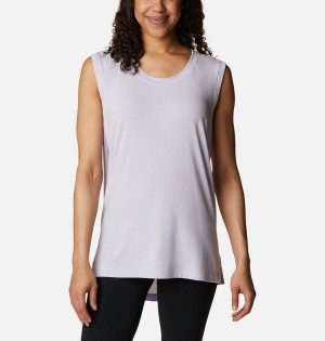 Purple Women's Columbia Boundless Beauty Tank Top | HJLUA-3250