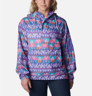 Purple Women's Columbia Challenger Windbreaker | THIAY-4170