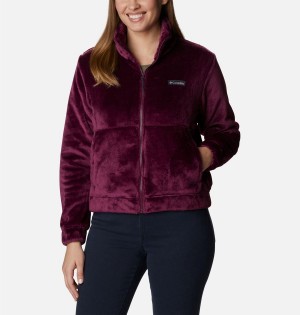 Purple Women's Columbia Fireside Full Zip Fleece Jacket | MJSQR-9764