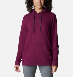 Purple Women's Columbia Logo II Hoodie | IJVZH-2501