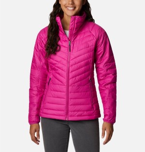 Purple Women's Columbia Powder Lite II Full Zip Puffer Jacket | EVMYJ-4098