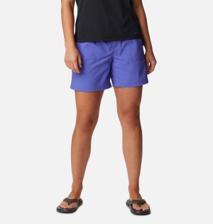 Purple Women's Columbia Sandy River Cargo Shorts | XPMAC-6957