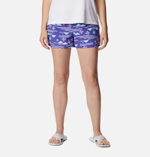 Purple Women's Columbia Sandy River II Printed Shorts | FGETQ-7032