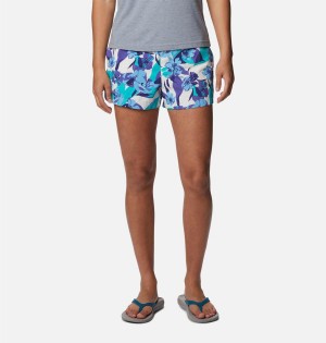 Purple Women's Columbia Sandy River II Printed Shorts | YXQOG-6780