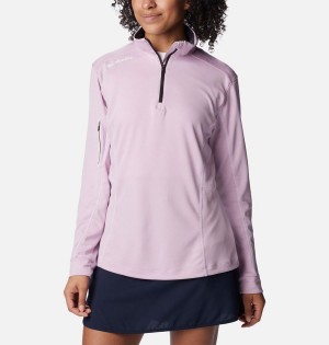 Purple Women's Columbia Shotgun Quarter Zip Golf Pullover | SPHFJ-2043