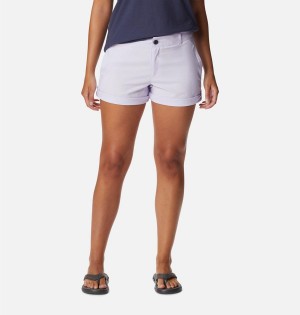 Purple Women's Columbia Silver Ridge Utility Shorts | GUXAO-8520