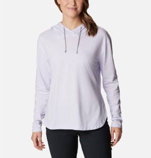 Purple Women's Columbia Sun Trek Pullover Hoodie | SXWPU-5946