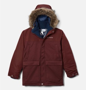 Red Kids' Columbia Boundary Bay Down Parka Jacket | GCLEW-5432