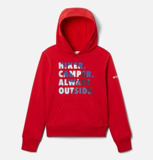 Red Kids' Columbia Dragonfly Ridge Hoodie | BTQXG-7410