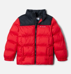 Red Kids' Columbia Puffect Jacket | PQOHB-2598