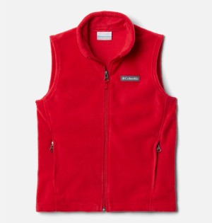 Red Kids' Columbia Steens Mountain Fleece Vest | HTZNJ-6547