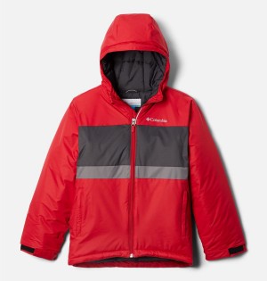 Red Kids' Columbia Valley Runner Jacket | PLSFW-4980