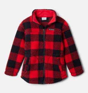 Red Kids' Columbia West Bend Full Zip Fleece Jacket | YIQDK-7231