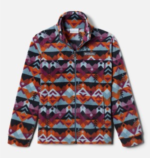 Red Kids' Columbia Zing III Printed Fleece Jacket | MRFYX-5642