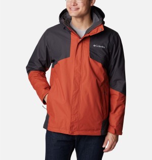 Red Men's Columbia Bugaboo II Fleece Interchange Ski Jacket | VFRJQ-4971