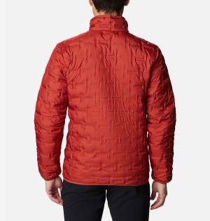 Red Men's Columbia Delta Ridge Insulated Puffer Jacket | AQYWR-2047