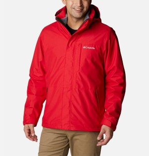 Red Men's Columbia Gulfport Interchange 3 In 1 Jackets | UGIHN-4107