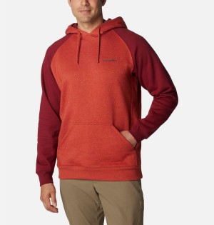 Red Men's Columbia Hart Mountain II Hoodie | FYKHR-6718