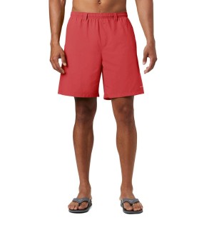 Red Men's Columbia PFG Backcast III Water Shorts | UHJDA-2589