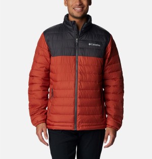 Red Men's Columbia Powder Lite Insulated Puffer Jacket | LPARF-1043