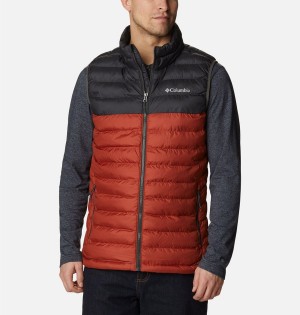 Red Men's Columbia Powder Lite Vest | CQDIP-0168