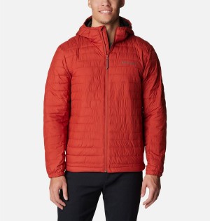 Red Men's Columbia Silver Falls Hooded Insulated Puffer Jacket | SPQOR-7460