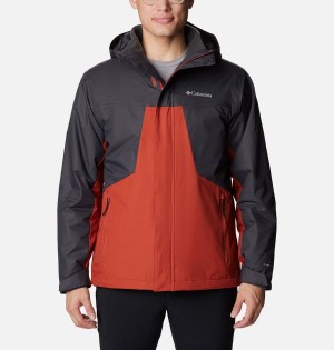 Red Men's Columbia Tunnel Falls Interchange 3 In 1 Jackets | STJVH-6039